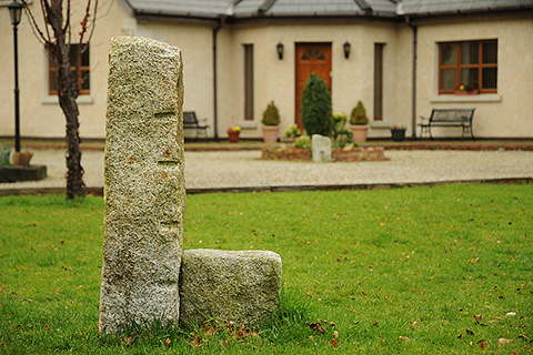Riverside, Laragh. County Wicklow | Ogham Stone in the Front Garden