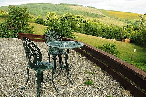 Lough Dan House, Oldbridge. County Wicklow | Outdoor guest seating at Lough Dan House